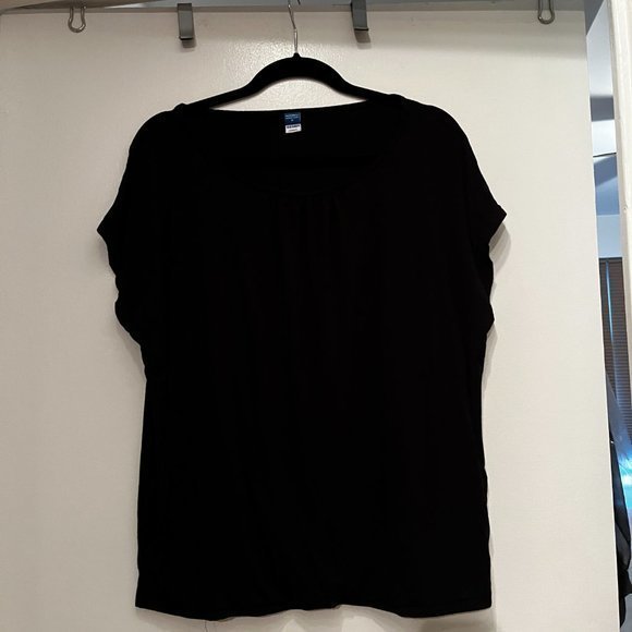 Maternity Top / Old Navy Sunday Sleep Black Top (Size Medium) - Picture 2 of 10